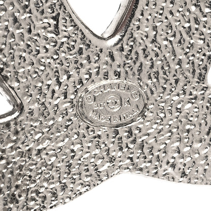 Chanel Pearl Crystal CC Mini Brooch Silver 4 of 5
