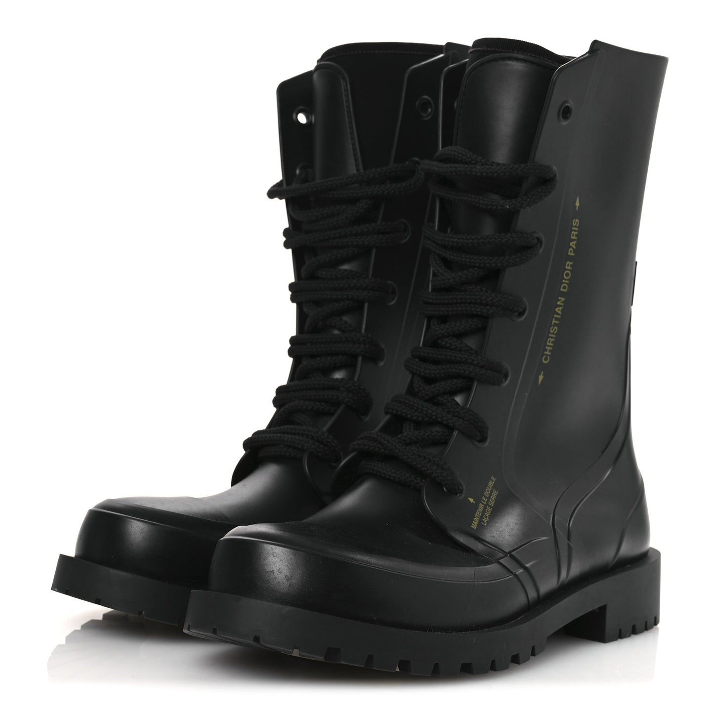 Rubber Diorcamp Low Boots 42 Black