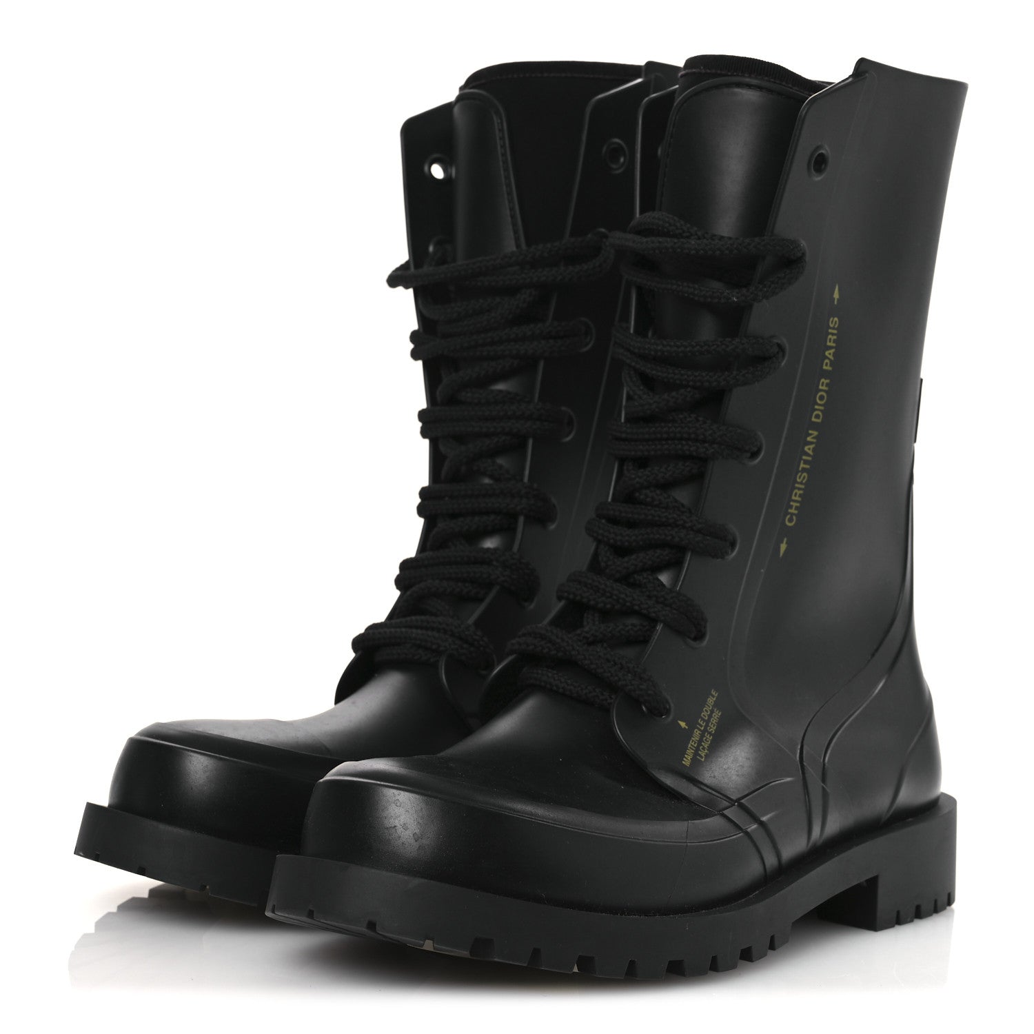 Christian Dior Rubber Diorcamp Low Boots 42 Black 4 of 12