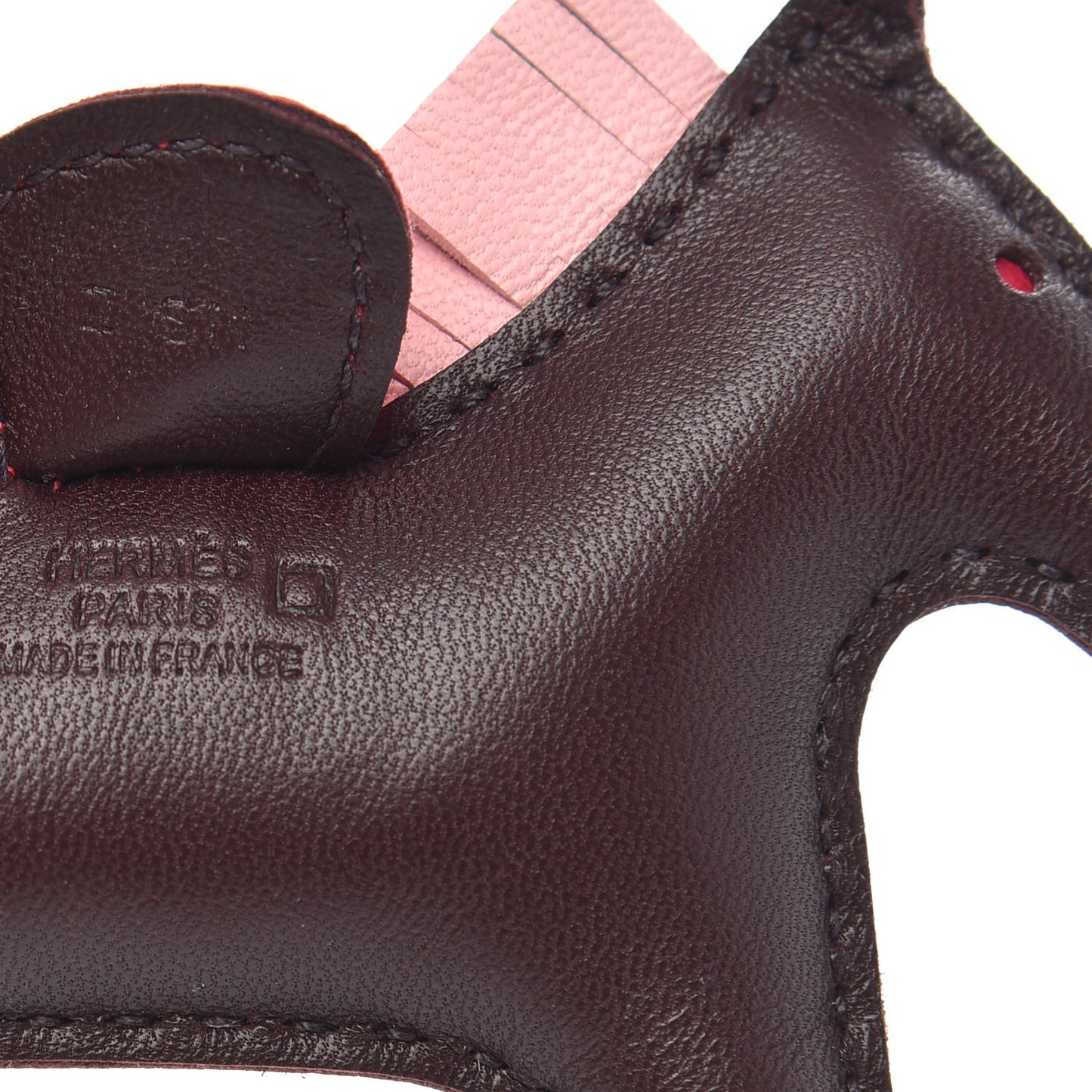 Milo Lambskin Matte Alligator Touch Grigri Rodeo Horse Bag Charm PM Rouge Sellier Framboise Rose Sakura