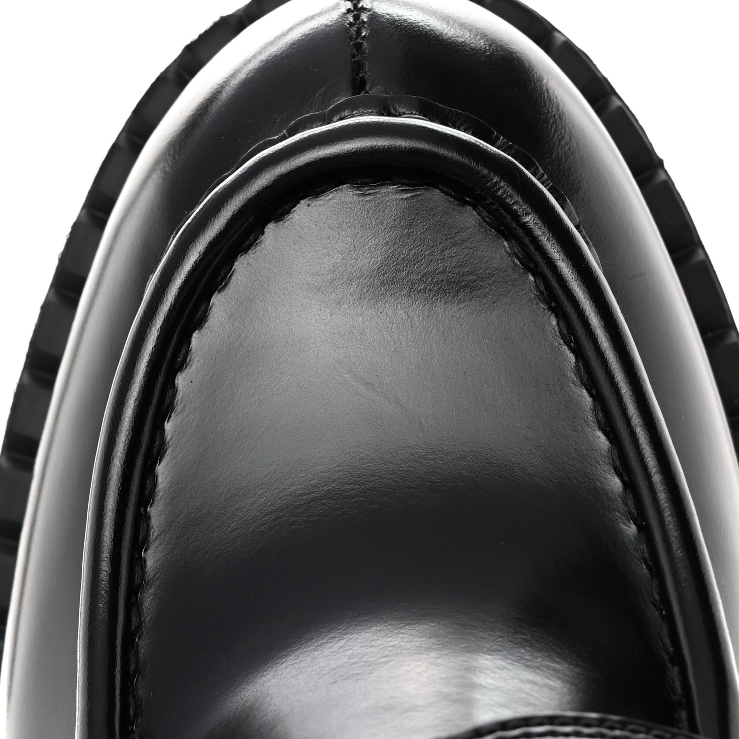 Prada Spazzolato Metal Triangle Logo 50mm Loafers 40 Black 10 of 11