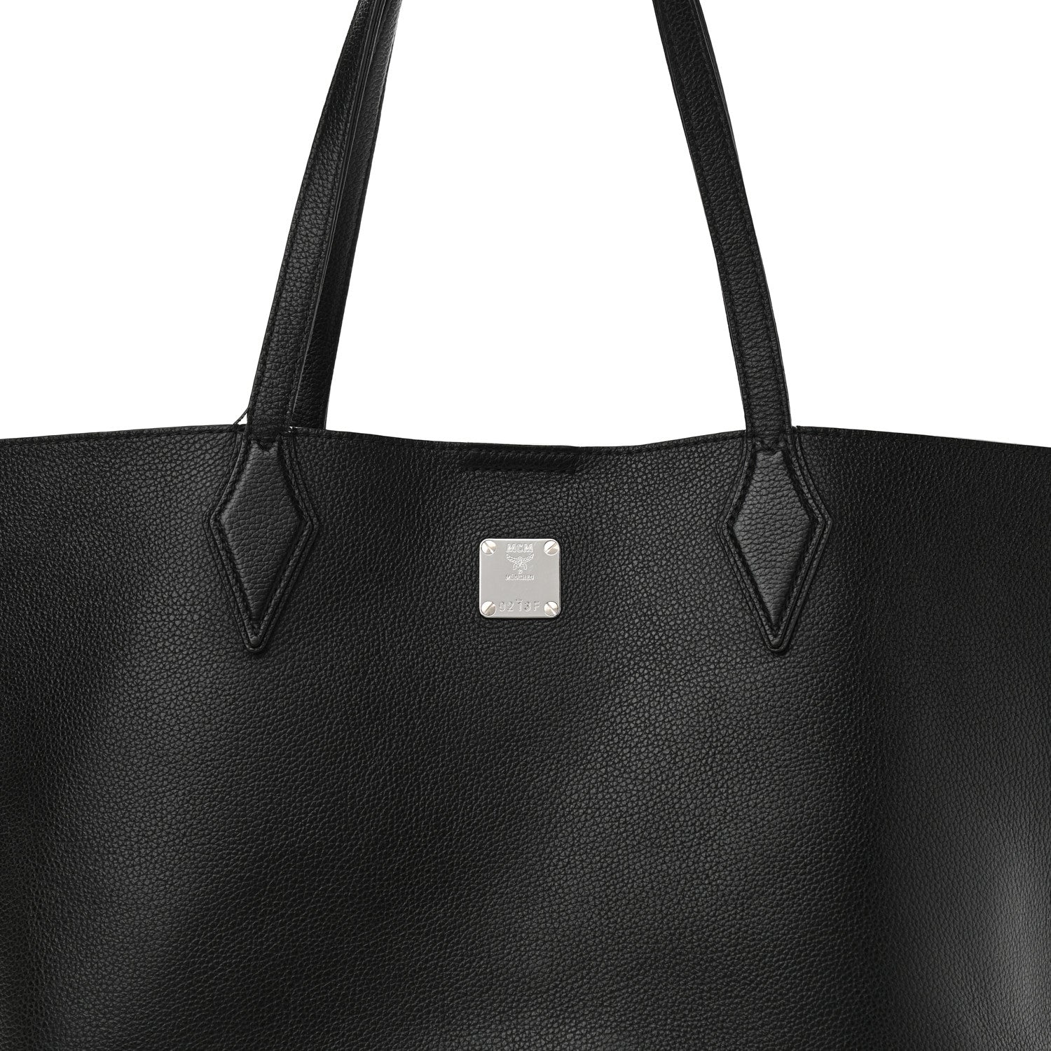 MCM Grained Calfskin Medium Yris Shopper Tote Black 8 of 16