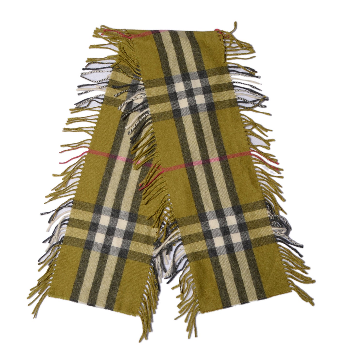 Cashmere Check Happy Fringe Scarf