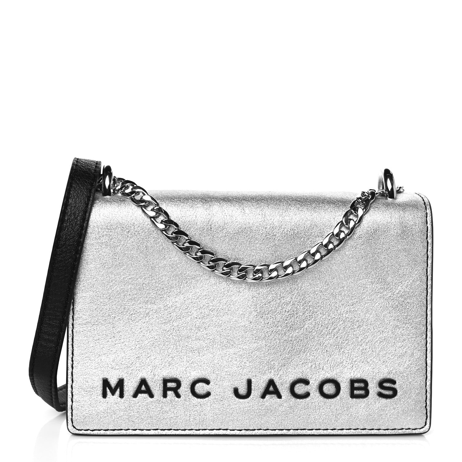 Marc Jacobs Calfskin Double Take Bag Silver 1 of 9