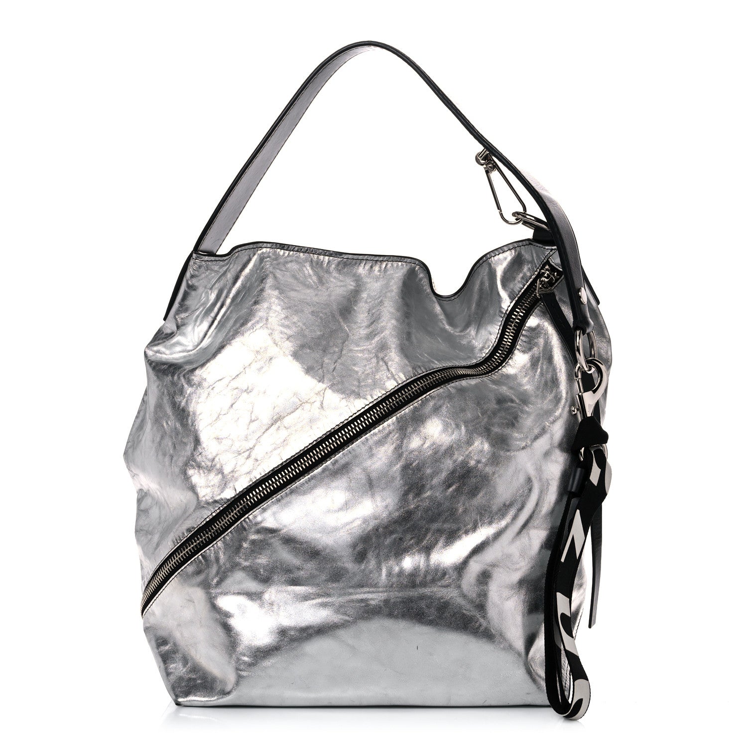 Proenza Schouler Metallic Calfskin Large Zip Hobo Silver 1 of 11