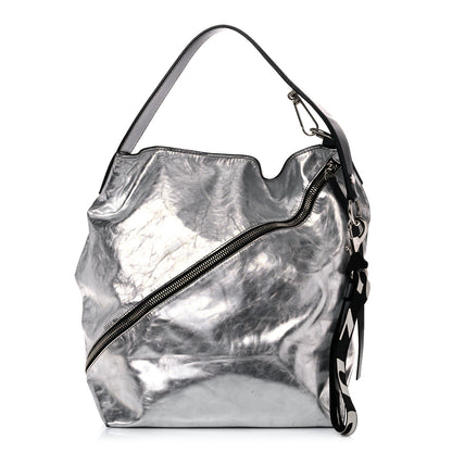 Proenza Schouler Metallic Calfskin Large Zip Hobo Silver 1 of 11