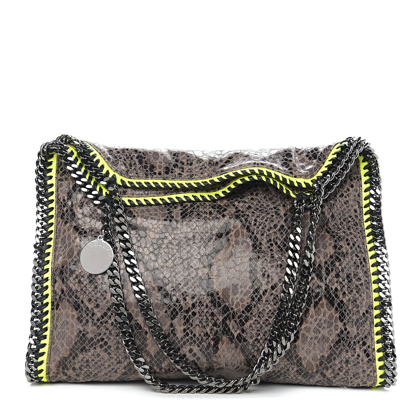 Eco Python Small Falabella Tote Brown