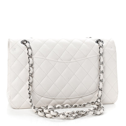 Chanel Caviar Quilted Medium Double Flap White 2 of 10