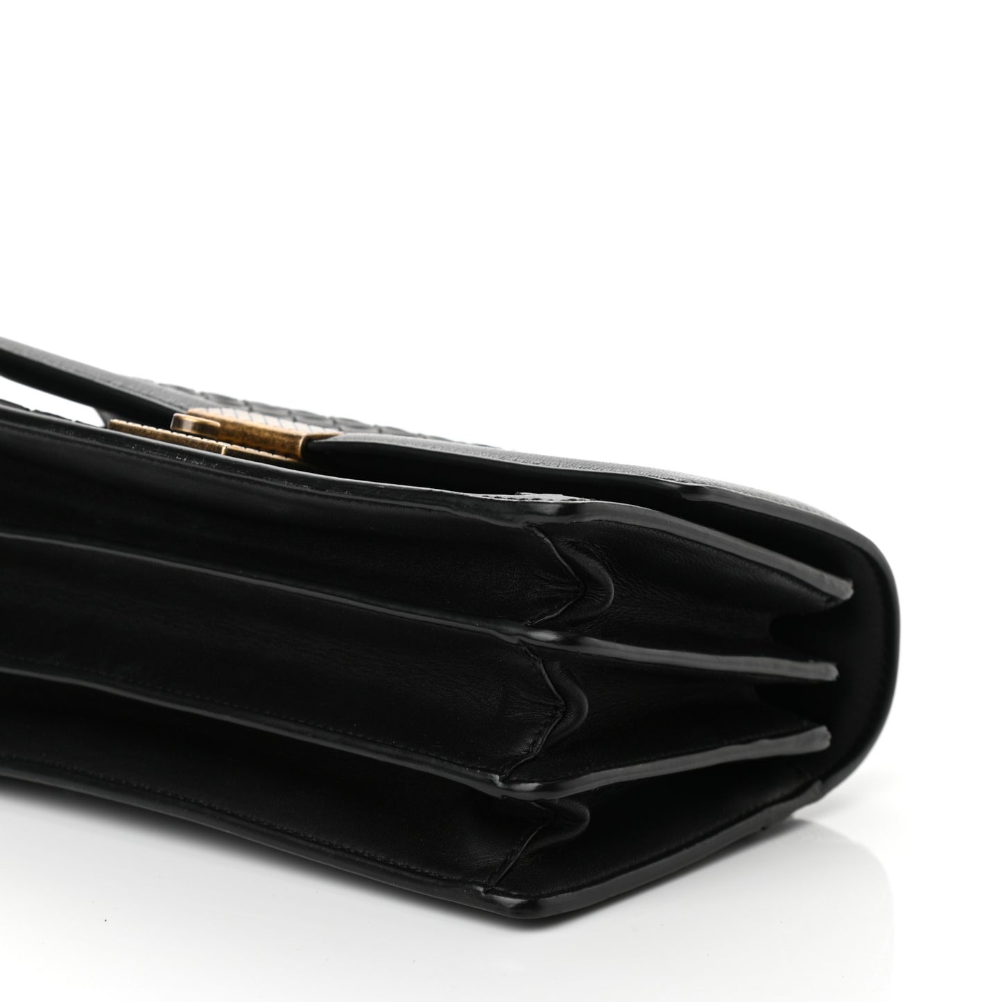 Nappa Intrecciato Top Handle Bag Black