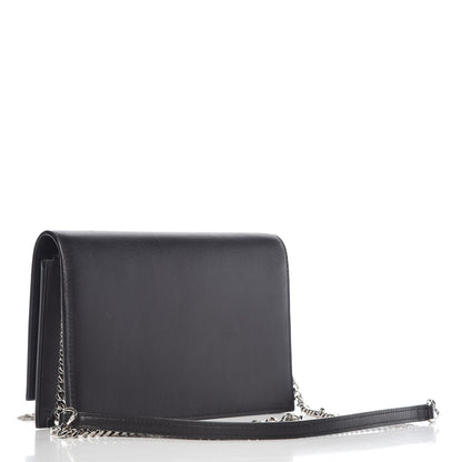 Saint Laurent Smooth Calfskin Classic Monogram Kate Tassel Chain Wallet Black 3 of 13