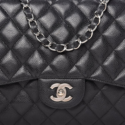Chanel Caviar Quilted Jumbo Single Flap Black 11 of 11