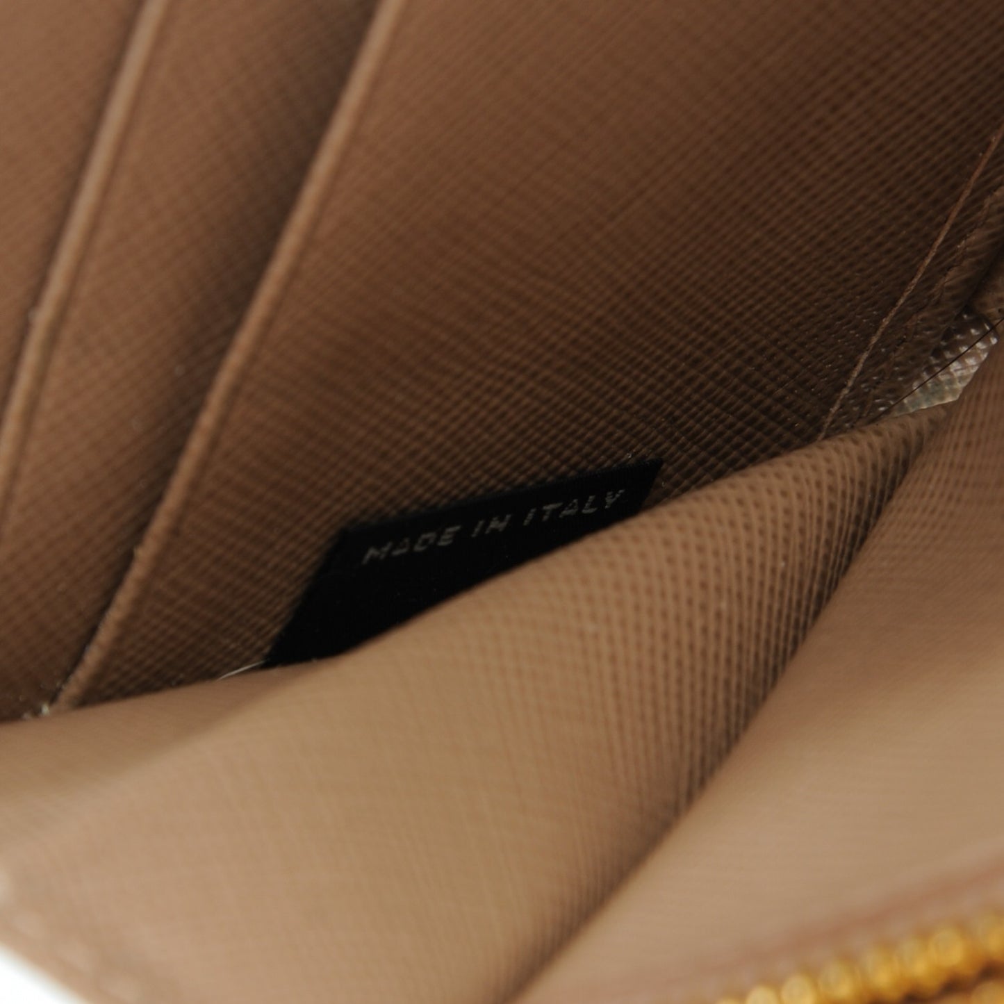 Saffiano Metal Zip Around Wallet Cammeo