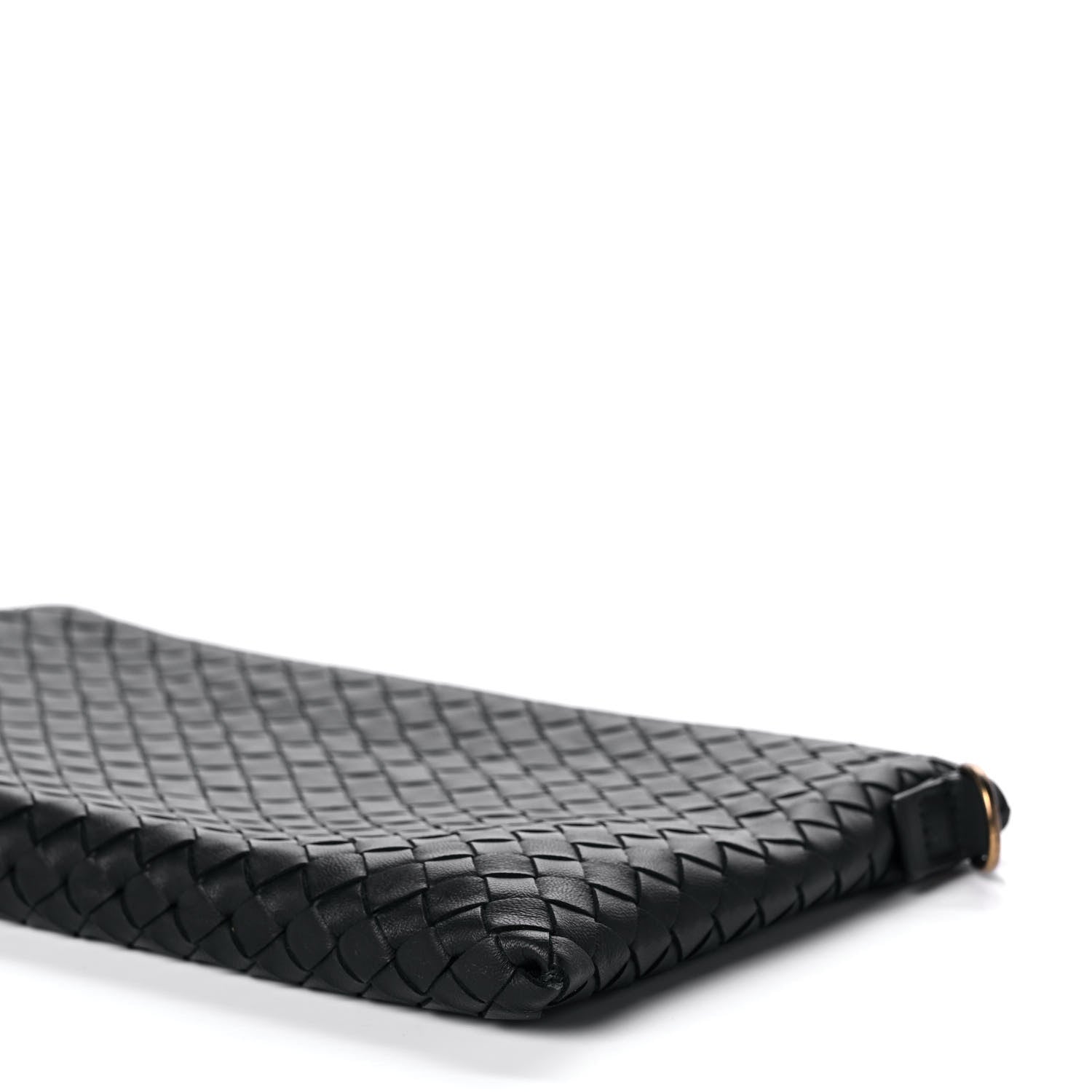 Bottega Veneta Nappa Intrecciato Biletto Chain Crossbody Antique Black 5 of 9