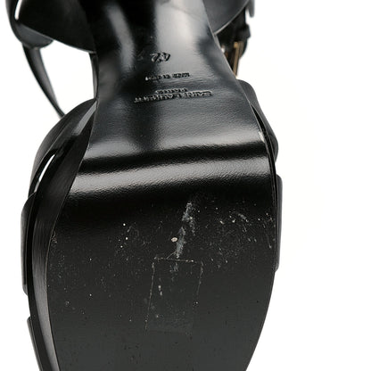 Saint Laurent Calfskin Tribute 105 Platform Sandals 42 Black 10 of 12