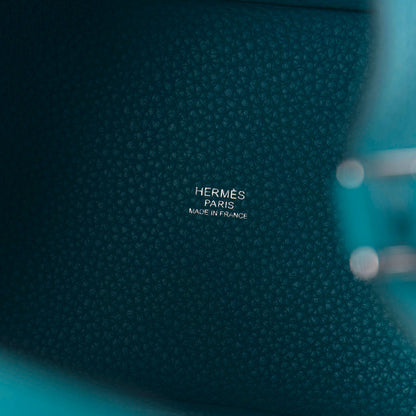 Hermes Taurillon Clemence Picotin Lock 18 PM Turquoise 9 of 9