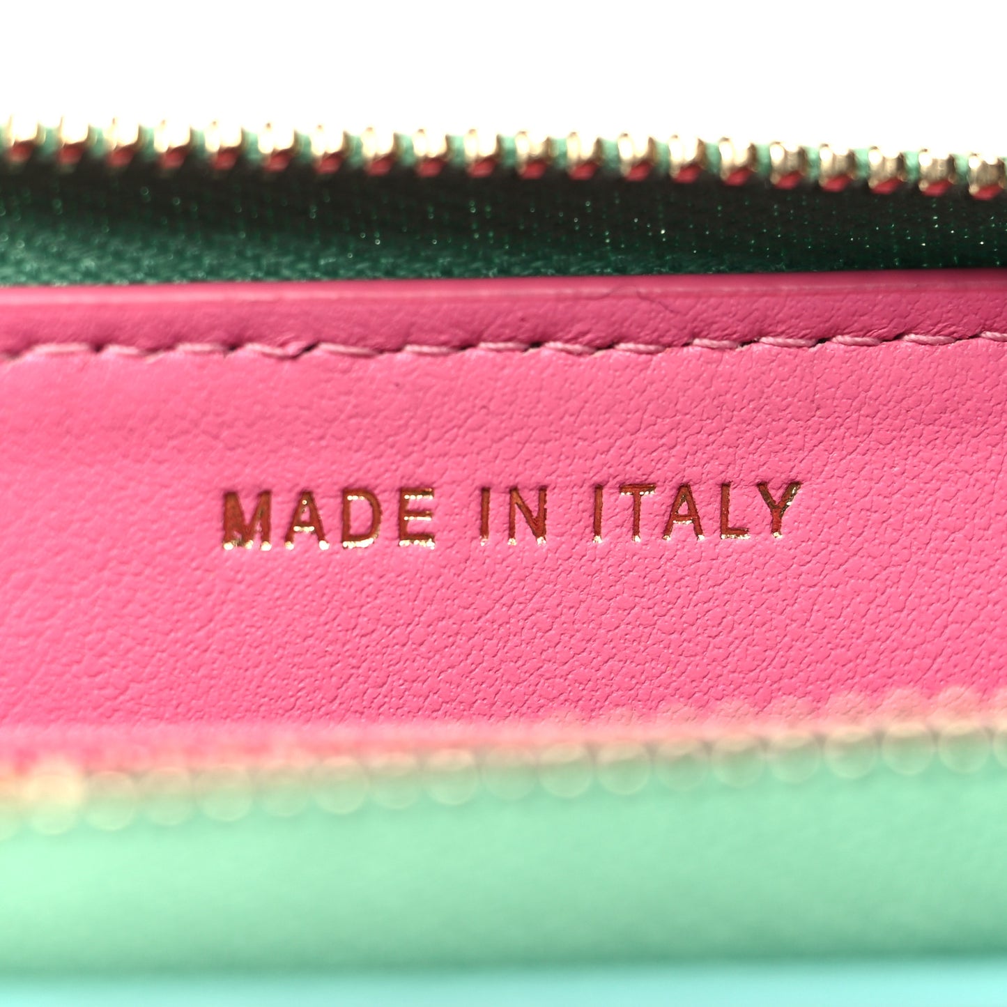 Caviar Quilted Medium Filigree Zip Around Wallet Pink Blue Green
