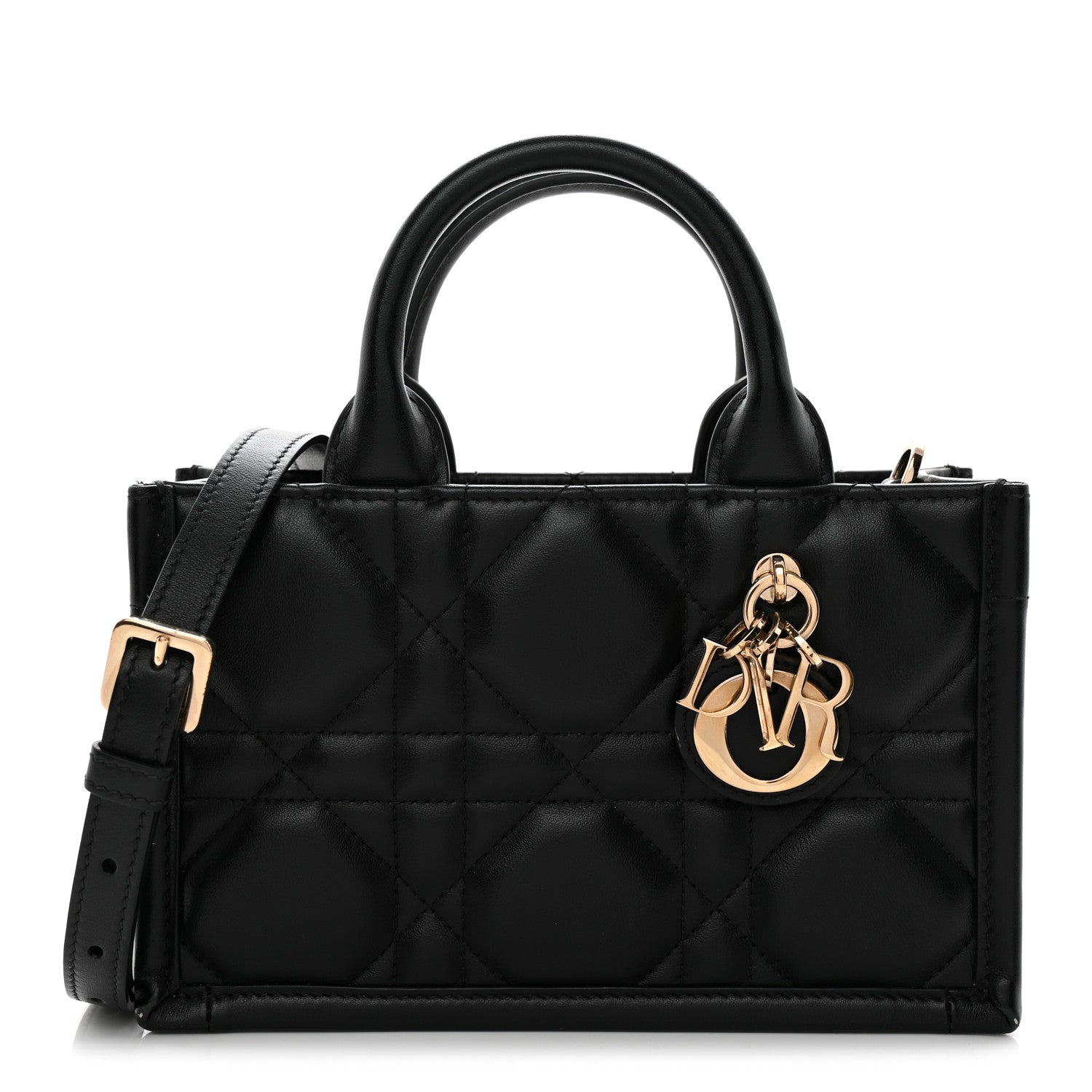 Christian Dior Calfskin Macrocannage Mini Book Tote Black 1 of 13