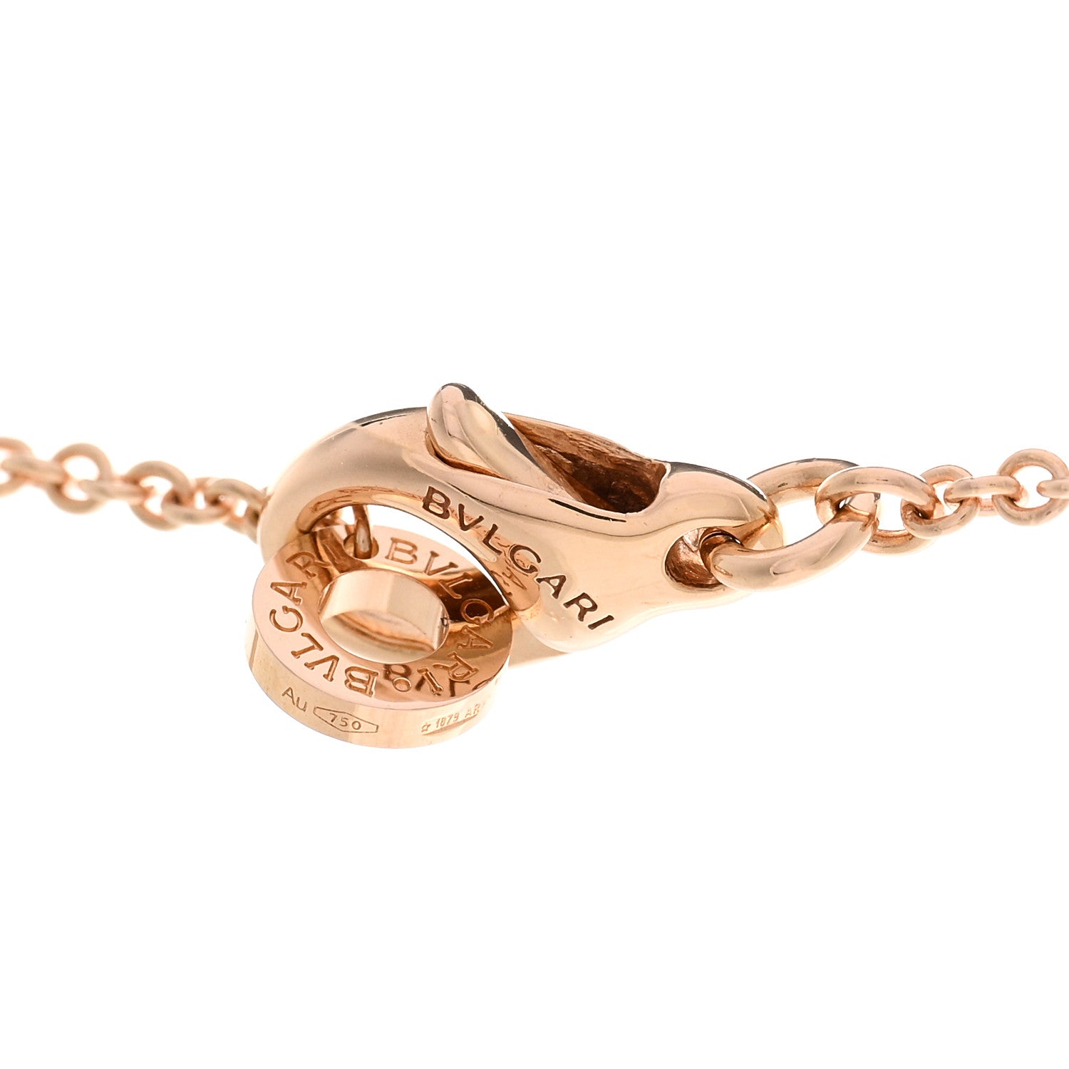 Bulgari 18K Rose Gold Black Ceramic Diamond B.Zero1 Pendant Necklace 4 of 5