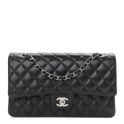 Chanel Lambskin Quilted Medium Double Flap Black 1 of 10