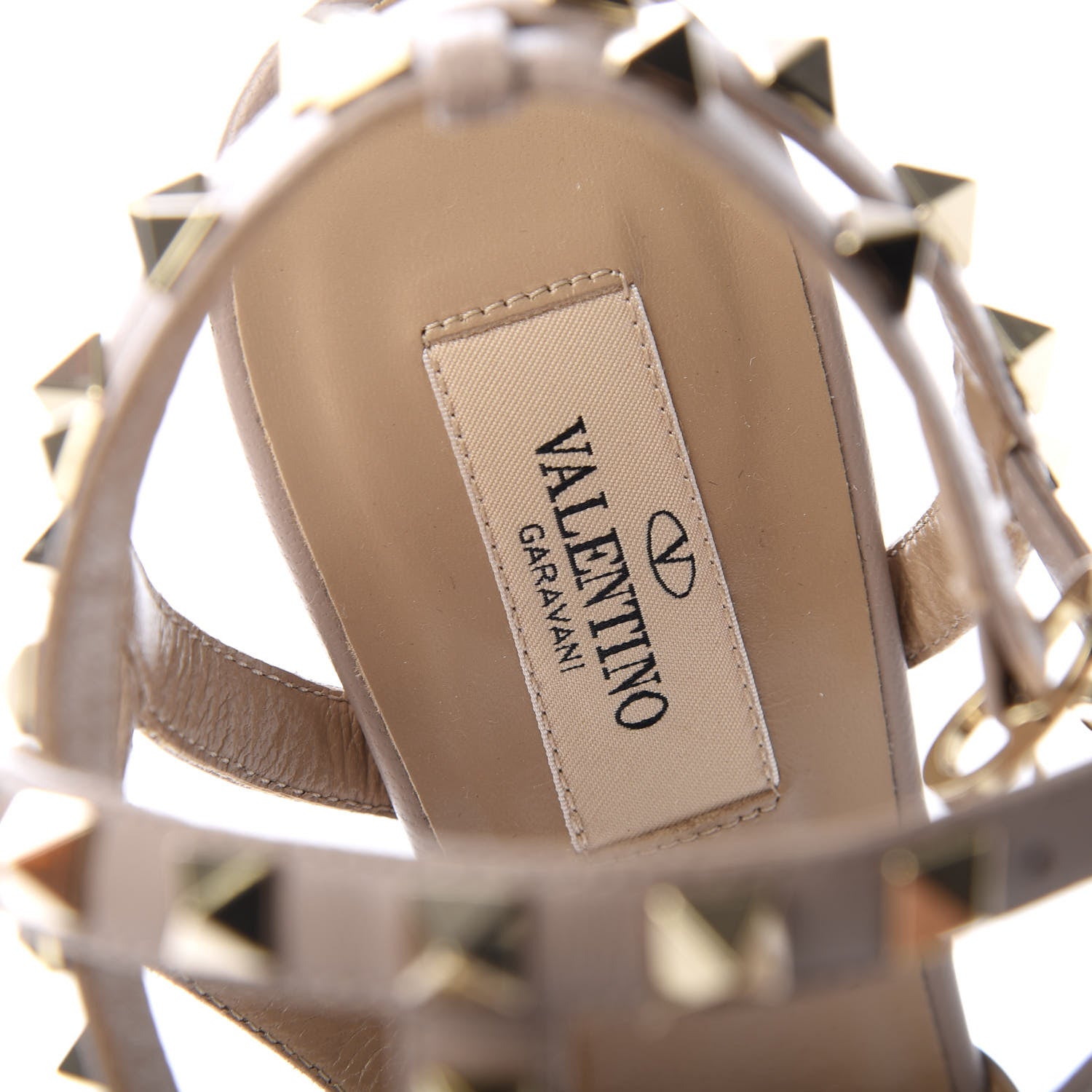 Valentino Garavani Patent Rockstud Ankle Strap 65mm Pumps 37 Poudre 8 of 10