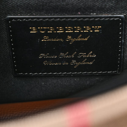 Burberry Derby Calfskin House Check Small Macken Crossbody Bag Tan 6 of 11