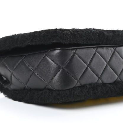 Chanel Shearling Lambskin Medium Chanel 100% Flap Black 9 of 14
