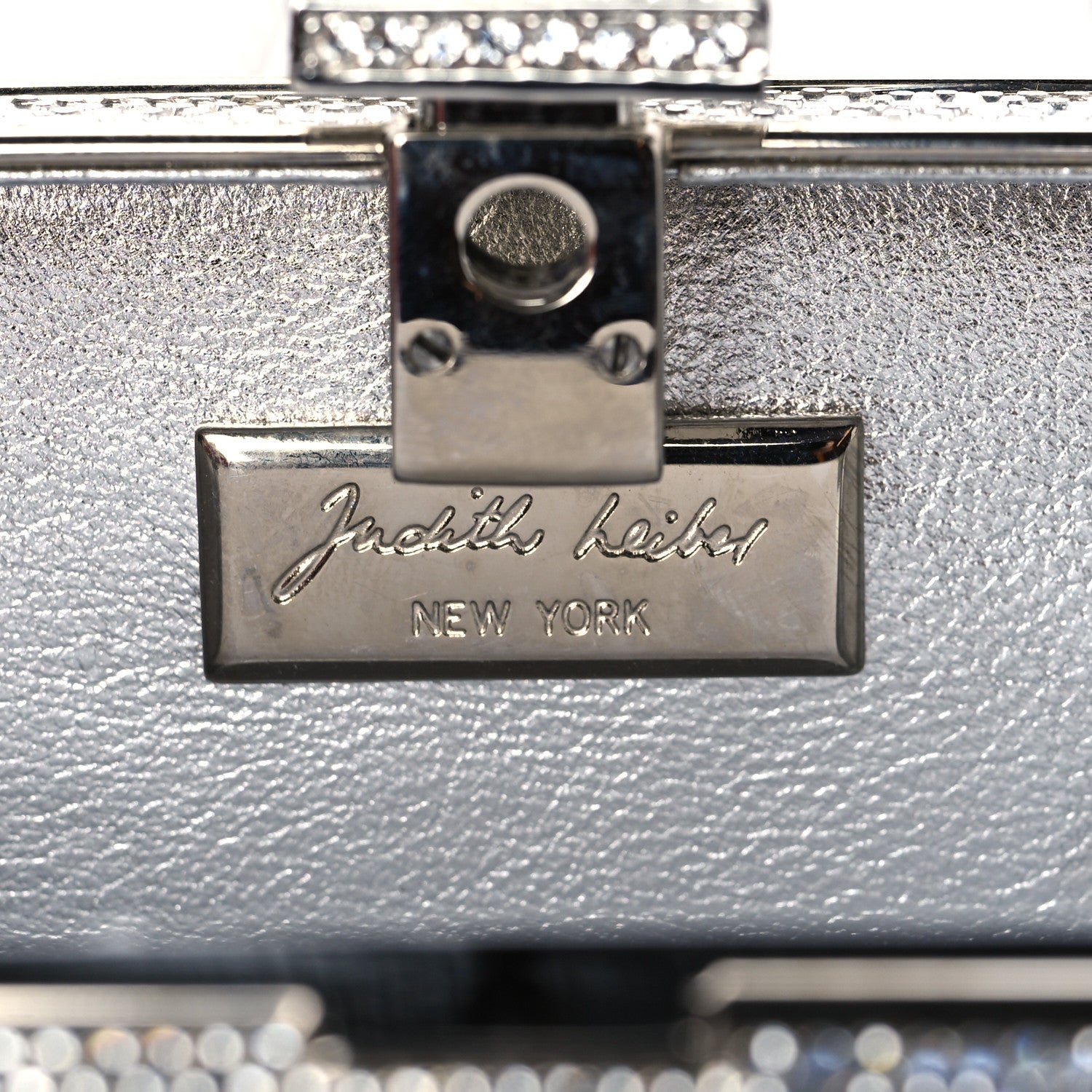 Judith Leiber Swarovski Crystal Minaudiere Clutch Silver 5 of 8