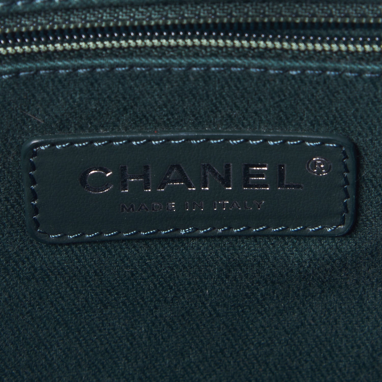 Chanel Mixed Fibers Calfskin Small Deauville Tote Green 8 of 9