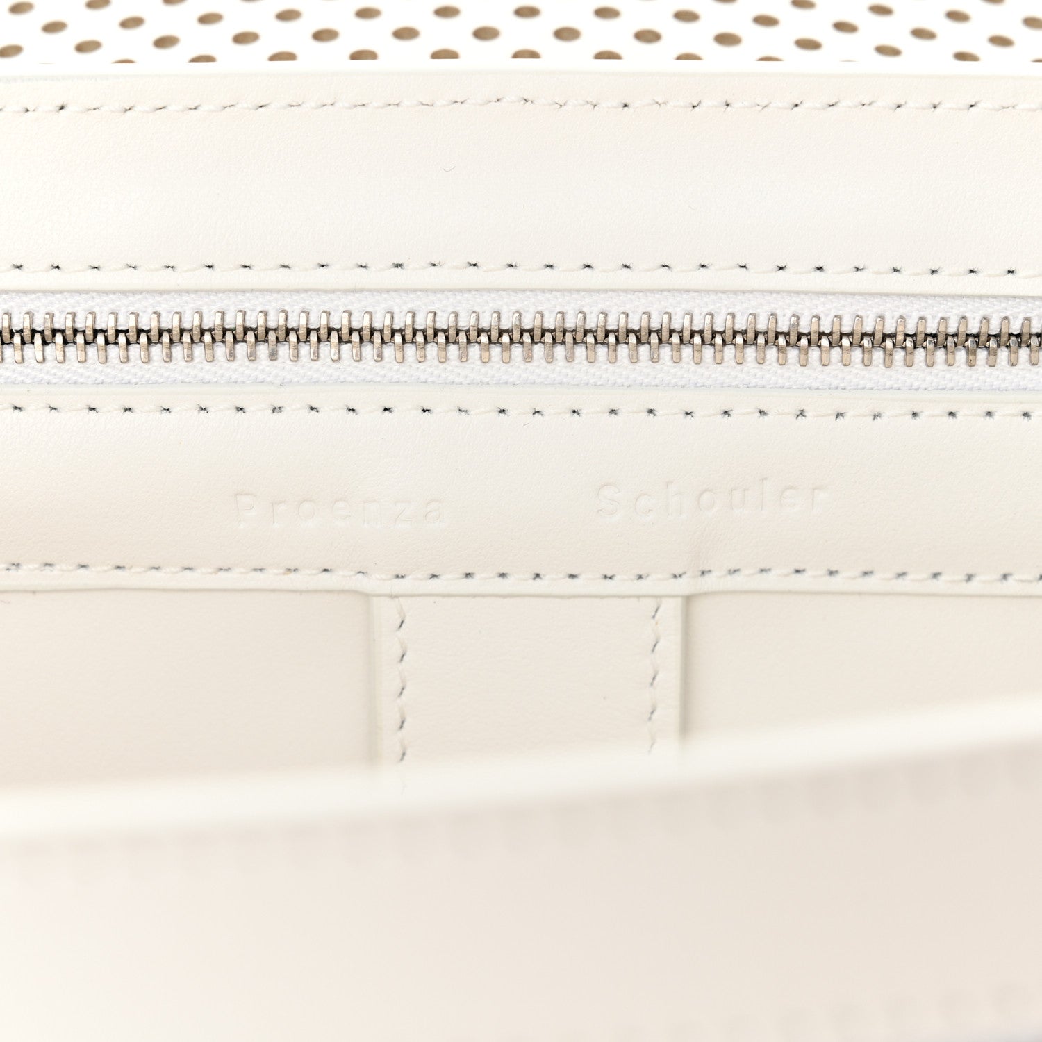 Proenza Schouler Lambskin Perforated Medium PS1 Satchel White 6 of 12