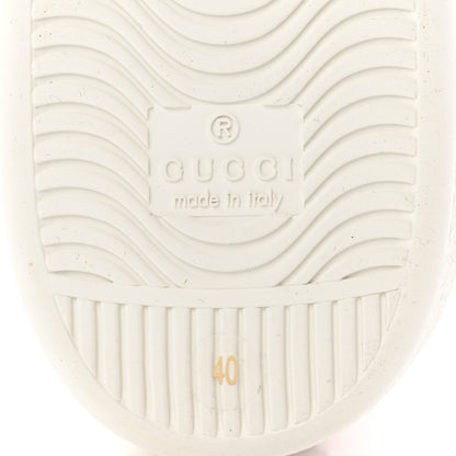 Gucci Calfskin Web GG Apple Embroidered Womens Ace Sneakers 40 White 7 of 10