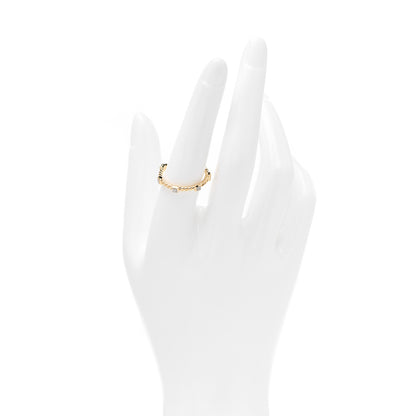 David Yurman 18K Yellow Gold Diamond Cable Collectibles Stack Ring 54 7 2 of 5