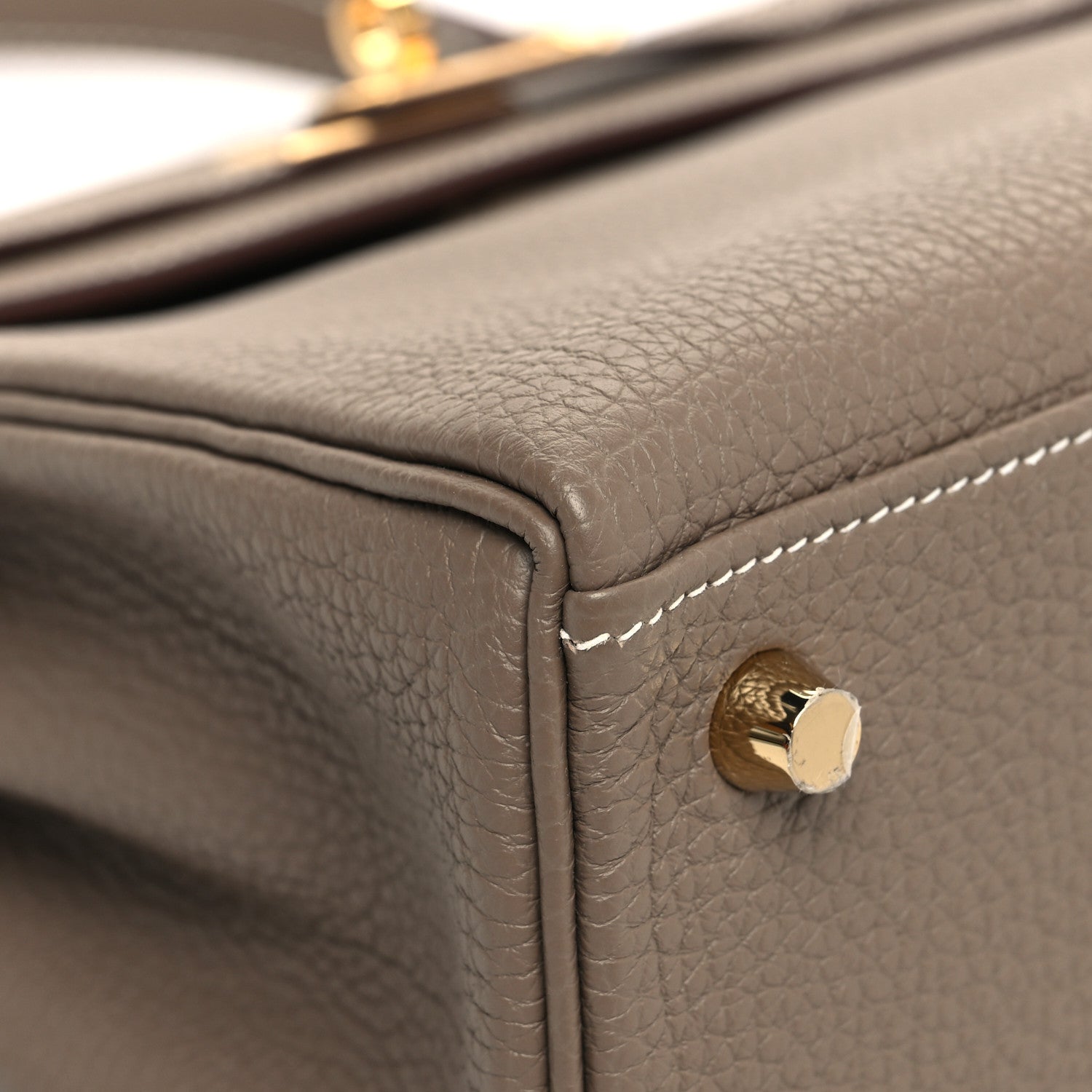 Hermes Togo Kelly Retourne 25 Etoupe 8 of 11