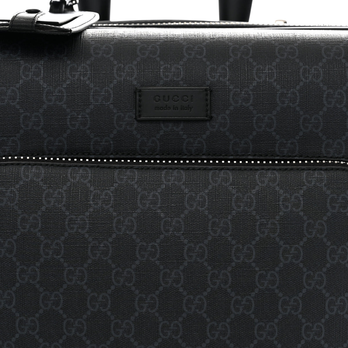 GG Supreme Monogram Gran Turismo Suitcase Black Grey