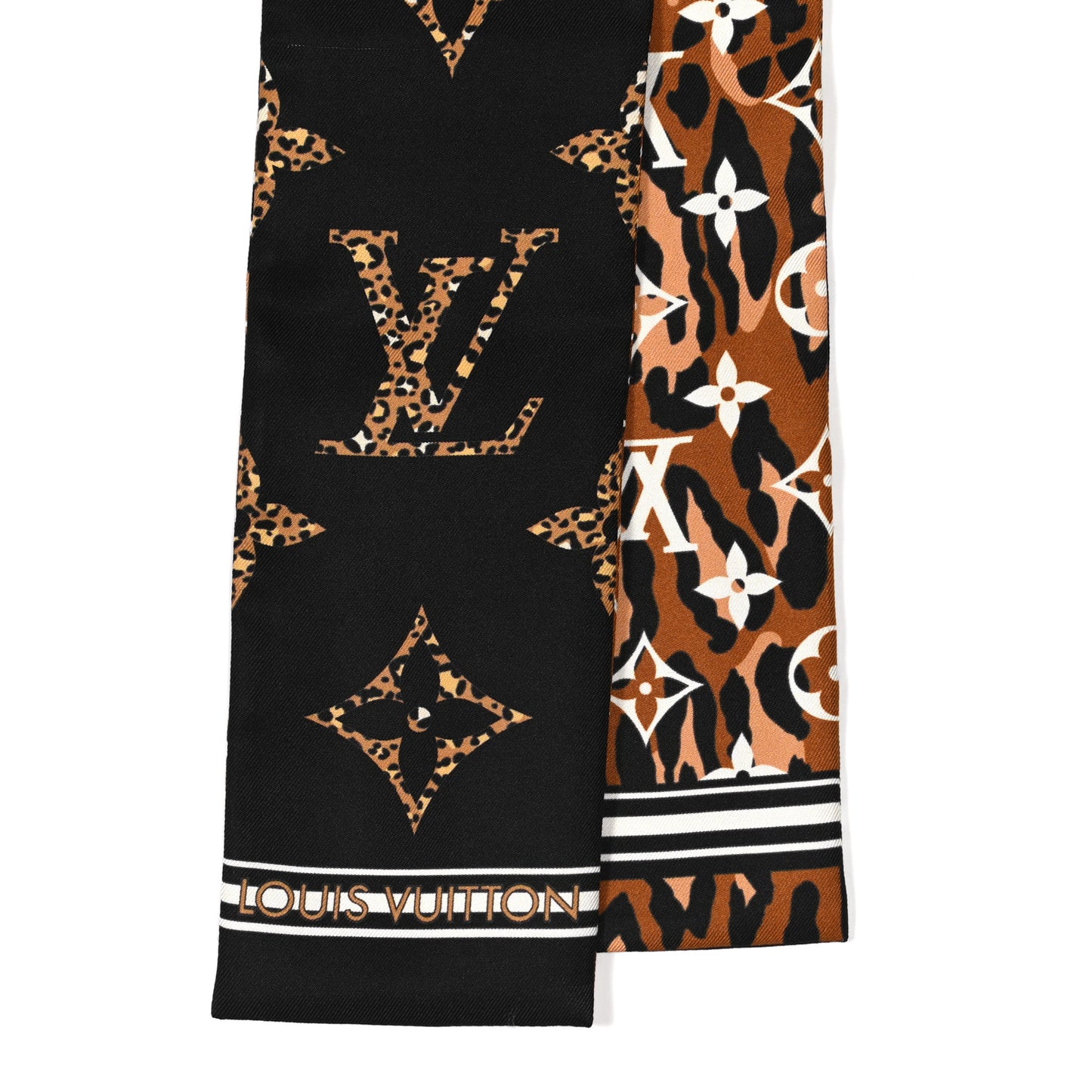 Silk Monogram Giant Jungle Bandeau Black