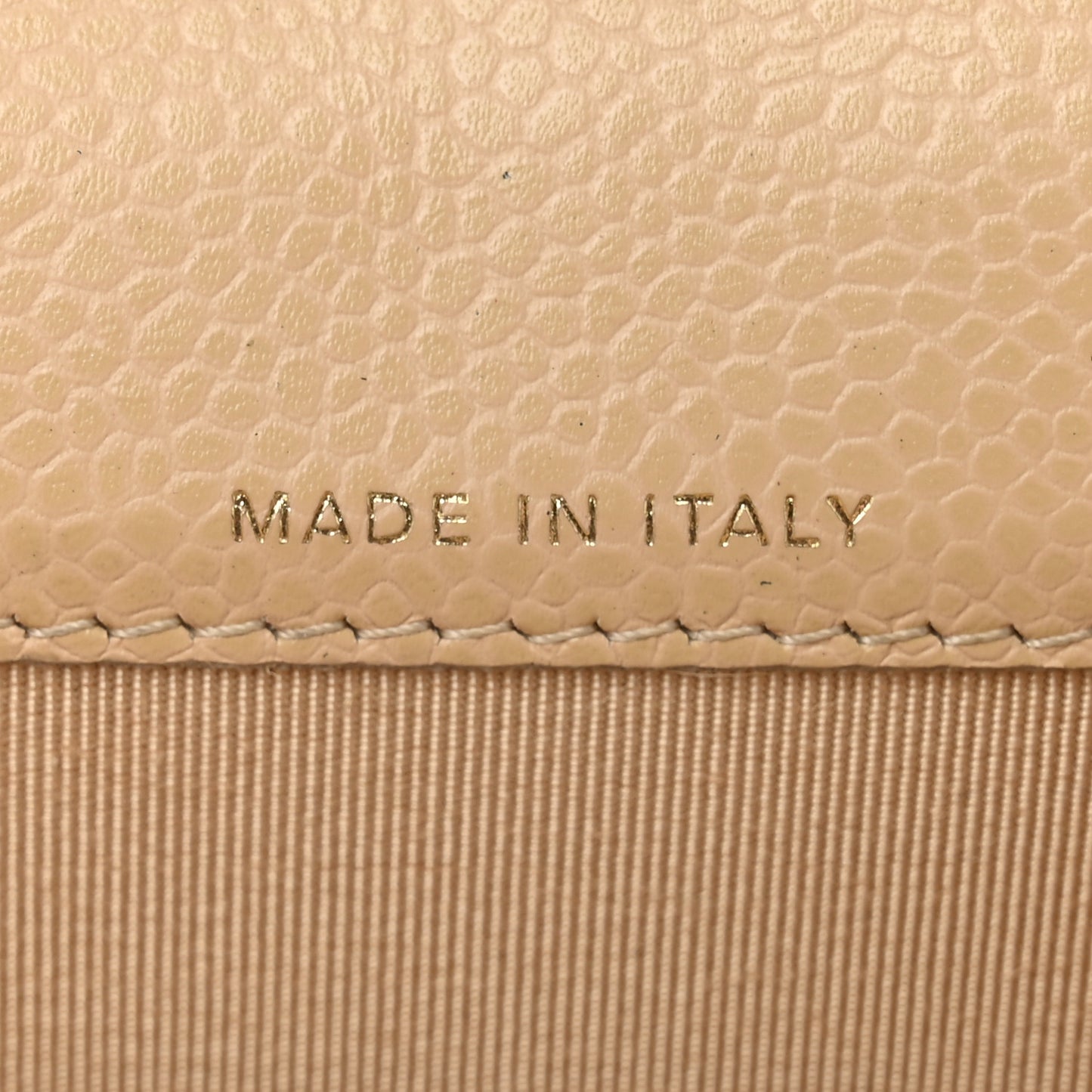 Caviar Quilted Flap Card Holder Wallet Beige
