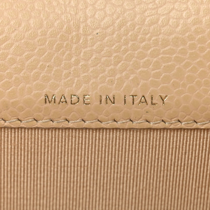 Chanel Caviar Quilted Flap Card Holder Wallet Beige 7 of 11