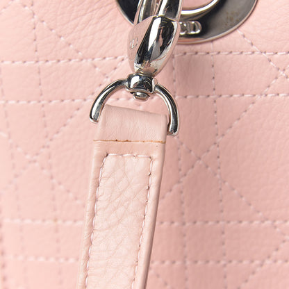 Christian Dior Grained Calfskin Cannage Medium Lady Dior Pink 18 of 20