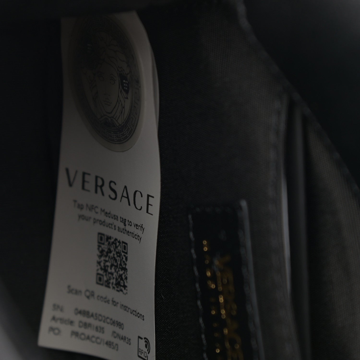 Versace Nappa Quilted Small Medusa Chain Crossbody Black 7 of 10