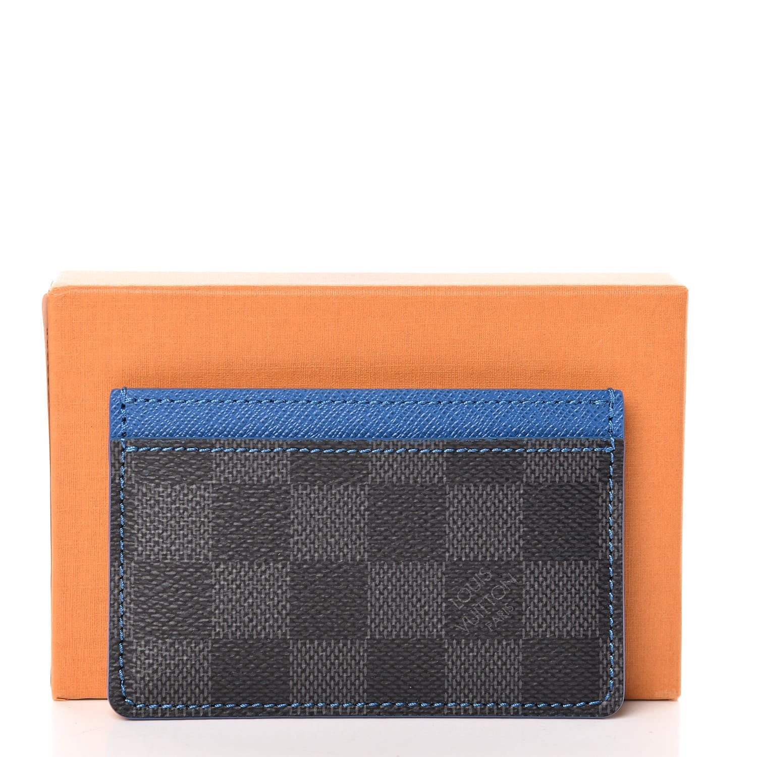 Louis Vuitton Damier Graphite Card Holder Blue 7 of 7