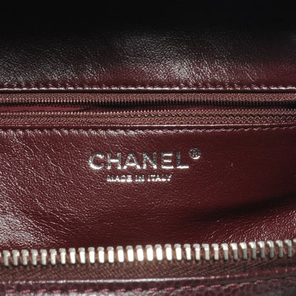 Chanel Caviar Quilted CC Timeless Bowler Burgundy 6 of 7