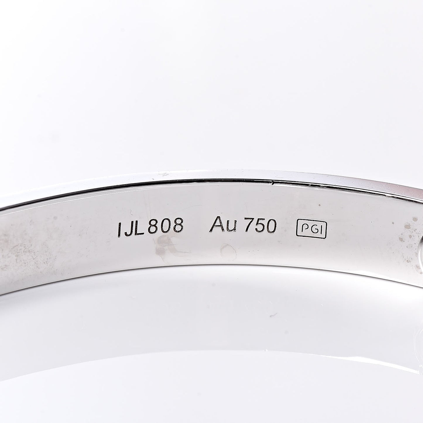 18K White Gold LOVE Bracelet 17
