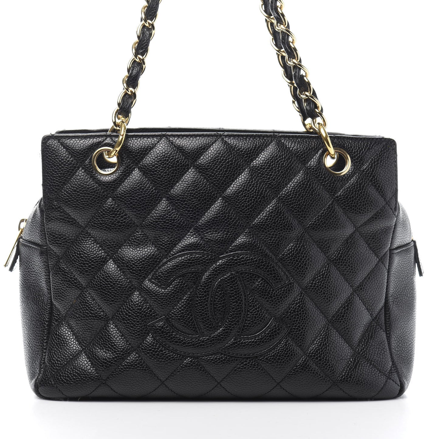 Caviar Quilted Petit Timeless Tote PTT Black
