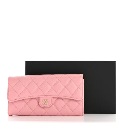 Chanel Caviar Quilted Large Gusset Flap Wallet Light Pink 9 of 9