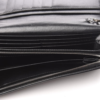 Gucci Imprime Monogram GG Pierce Chain Clutch Wallet Black 11 of 12