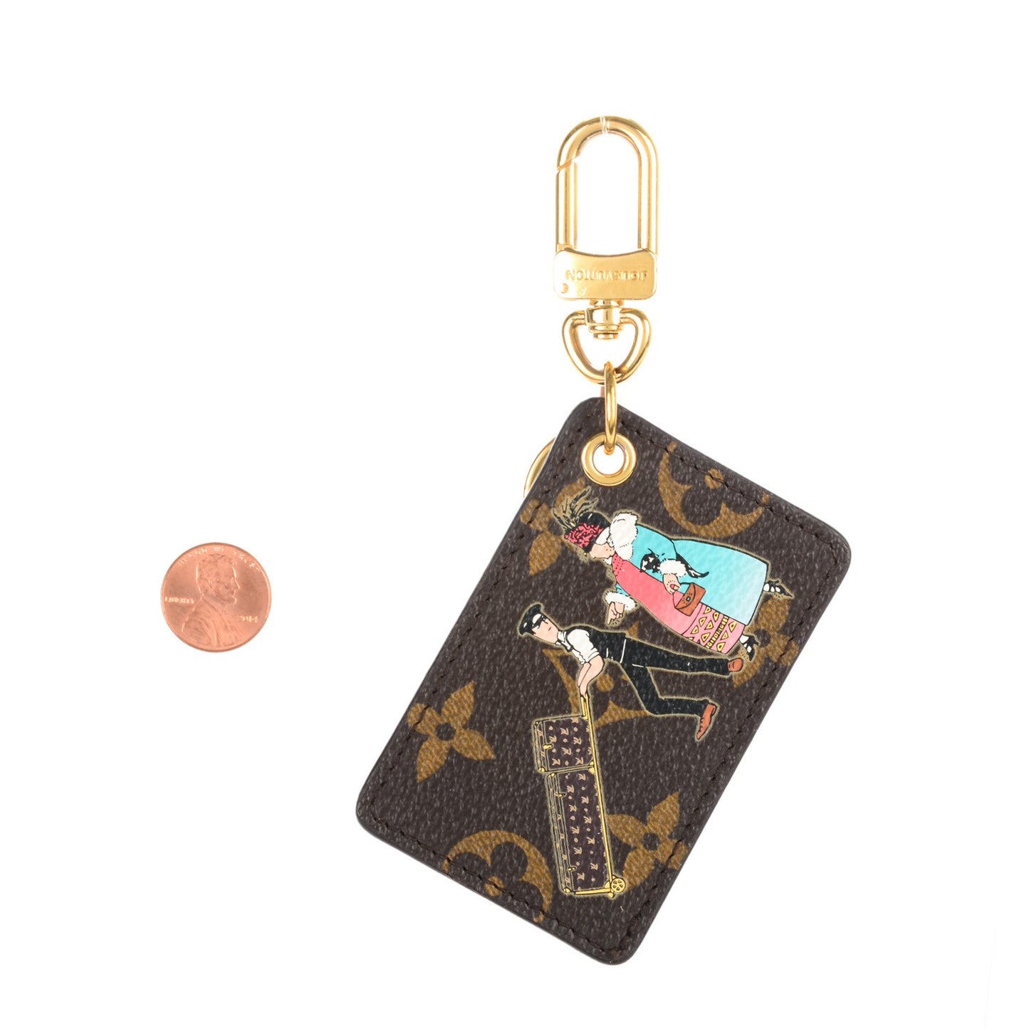 Monogram Illustre Charm Key Ring Rose