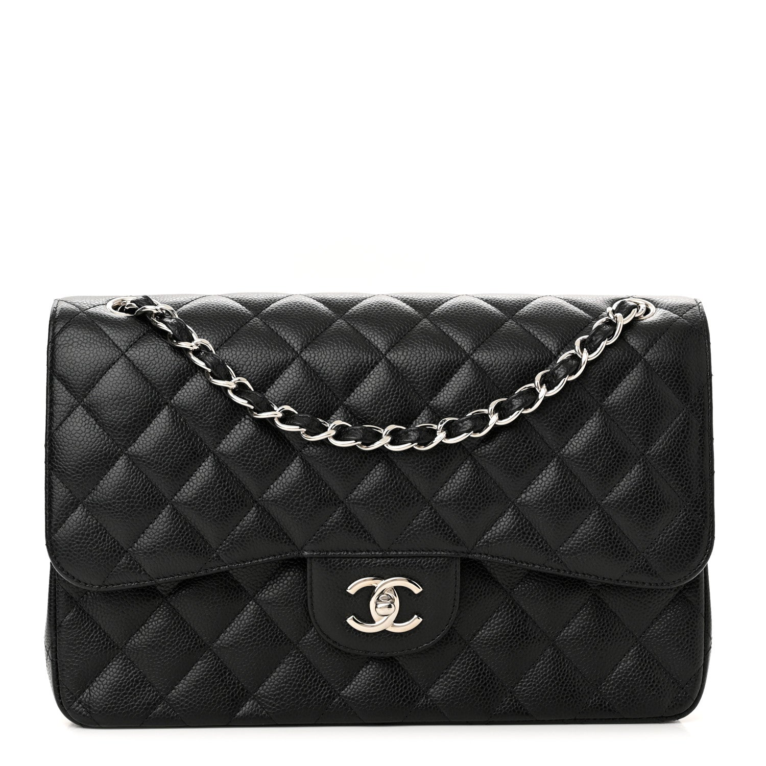 Chanel Caviar Quilted Jumbo Double Flap Black 1 of 12
