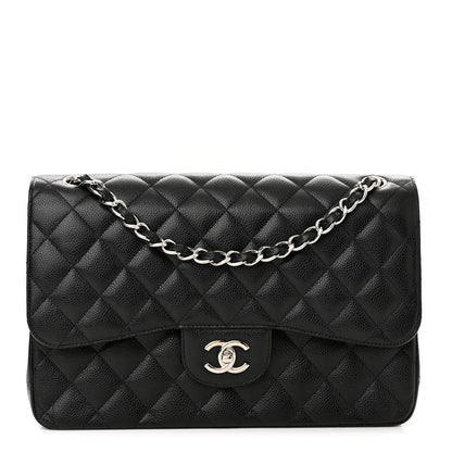 Chanel Caviar Quilted Jumbo Double Flap Black 1 of 12