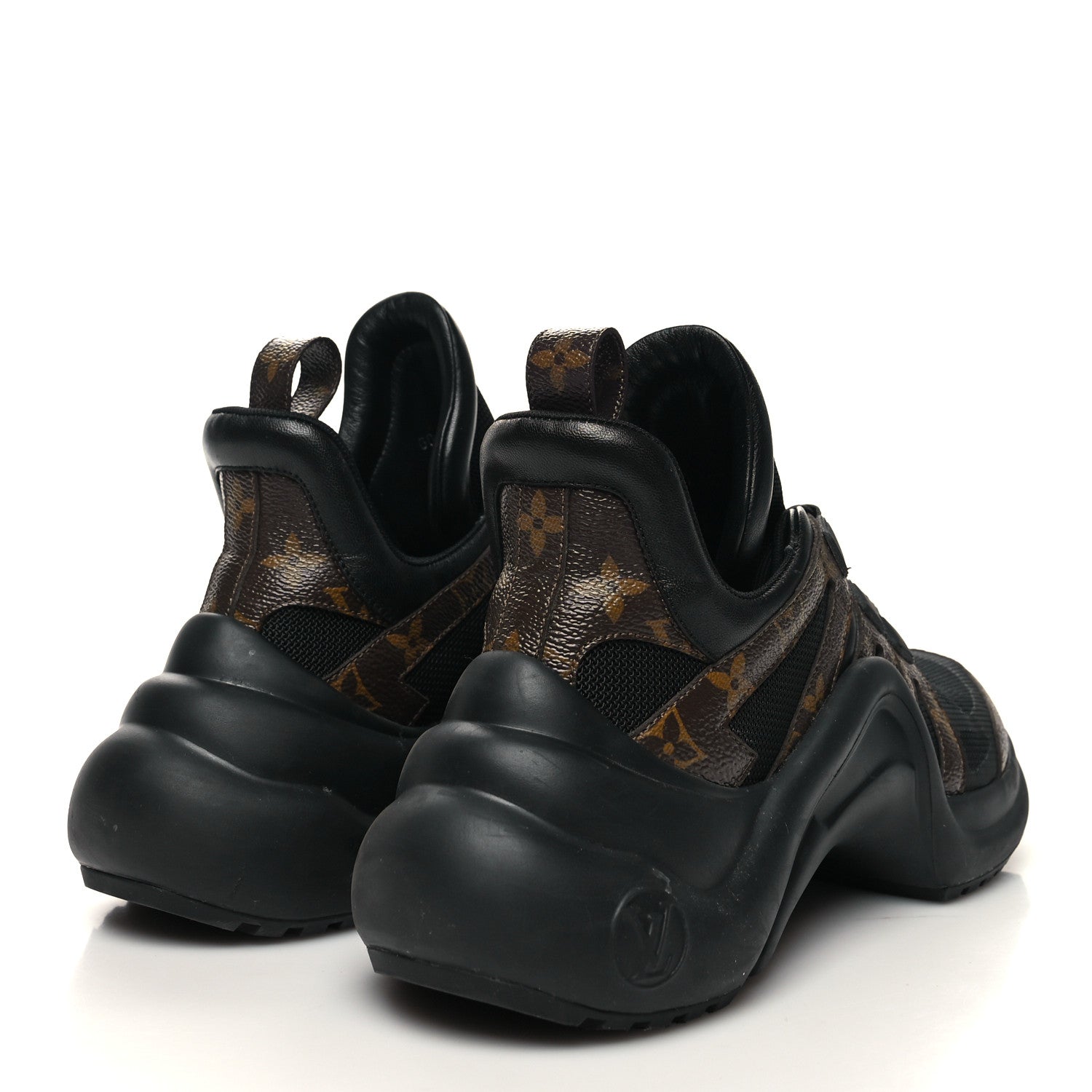 Louis Vuitton Calfskin Patent Monogram LV Archlight Sneakers 39 Black 4 of 8