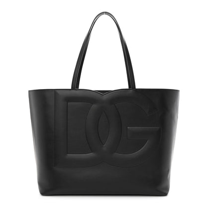 Dolce & Gabbana Calfskin DG Logo Shopper Tote Black 1 of 11