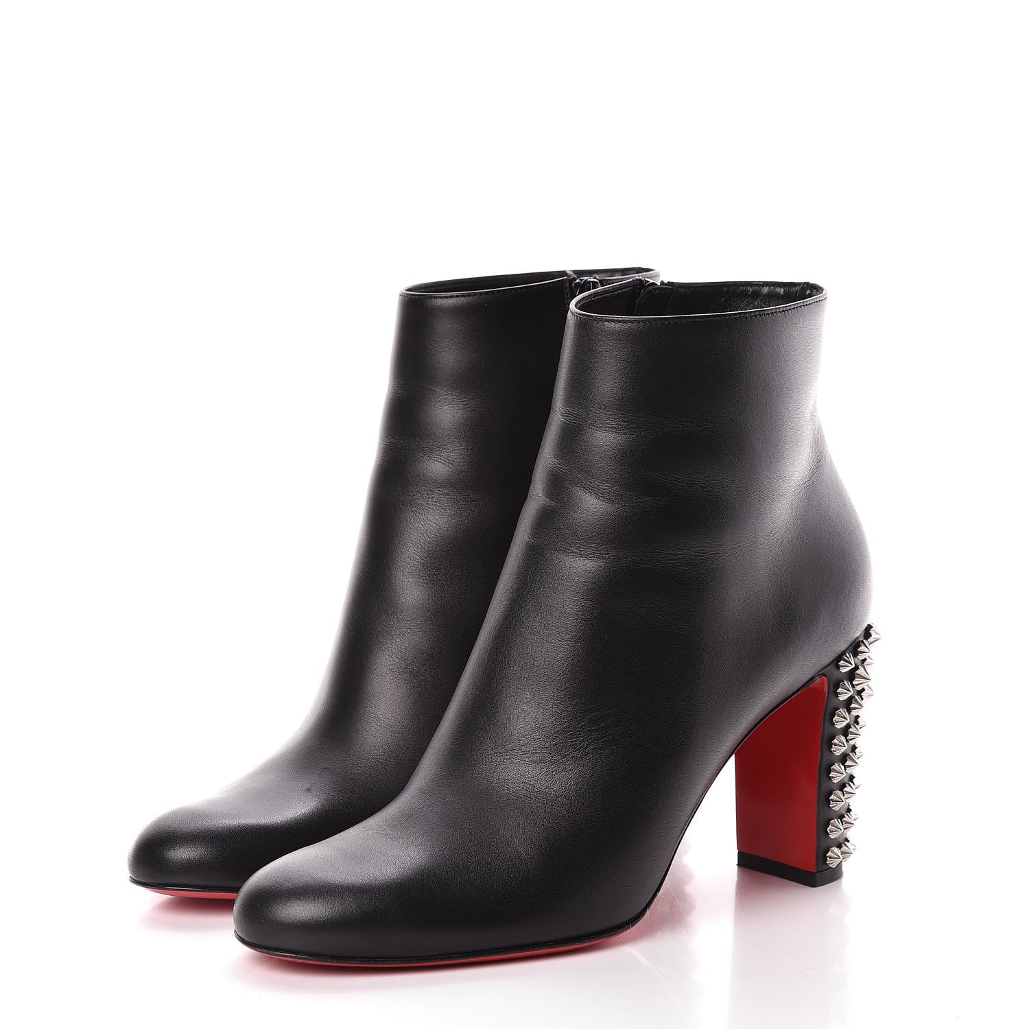 Christian Louboutin Smooth Calfskin Suzi Folk 85 Ankle Boots 39 Black 3 of 12